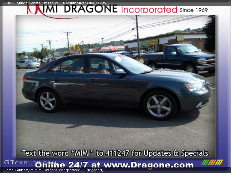 Medium Silver Blue / Gray 2009 Hyundai Sonata Limited V6