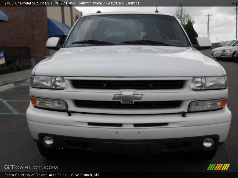 Summit White / Gray/Dark Charcoal 2003 Chevrolet Suburban 1500 Z71 4x4