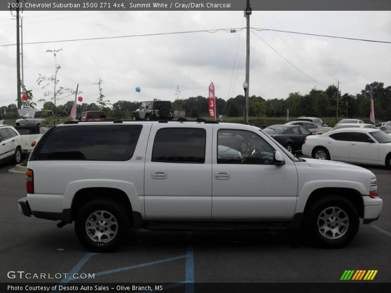 Summit White / Gray/Dark Charcoal 2003 Chevrolet Suburban 1500 Z71 4x4