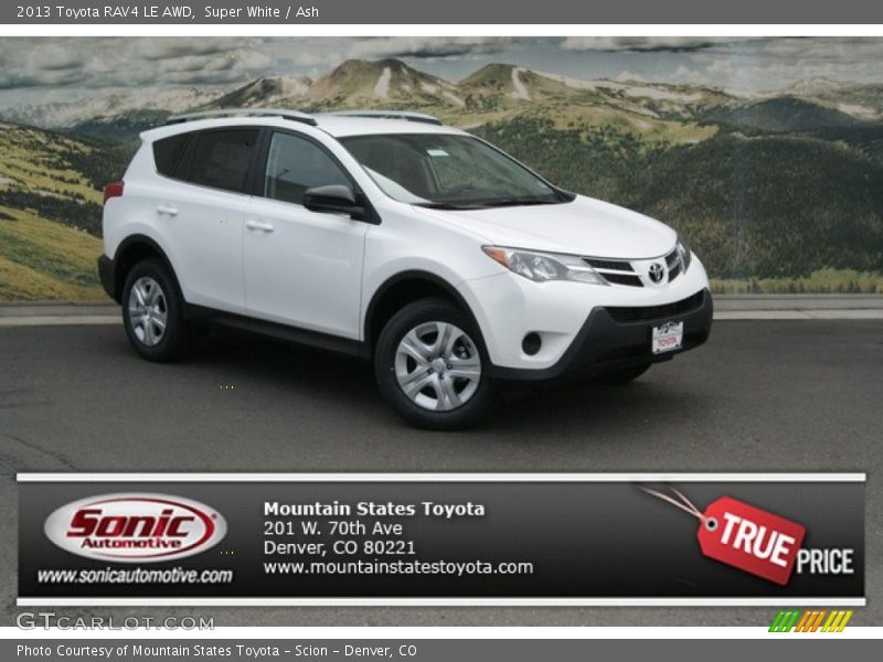 Super White / Ash 2013 Toyota RAV4 LE AWD