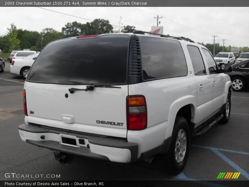Summit White / Gray/Dark Charcoal 2003 Chevrolet Suburban 1500 Z71 4x4