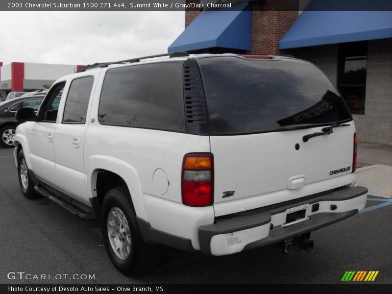 Summit White / Gray/Dark Charcoal 2003 Chevrolet Suburban 1500 Z71 4x4