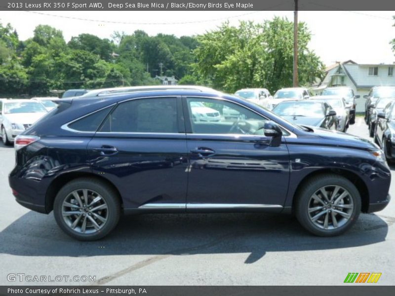 Deep Sea Blue Mica / Black/Ebony Birds Eye Maple 2013 Lexus RX 350 F Sport AWD