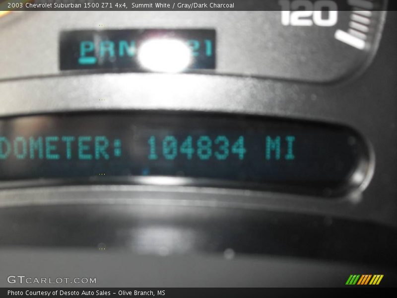 Summit White / Gray/Dark Charcoal 2003 Chevrolet Suburban 1500 Z71 4x4