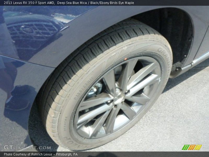 Deep Sea Blue Mica / Black/Ebony Birds Eye Maple 2013 Lexus RX 350 F Sport AWD