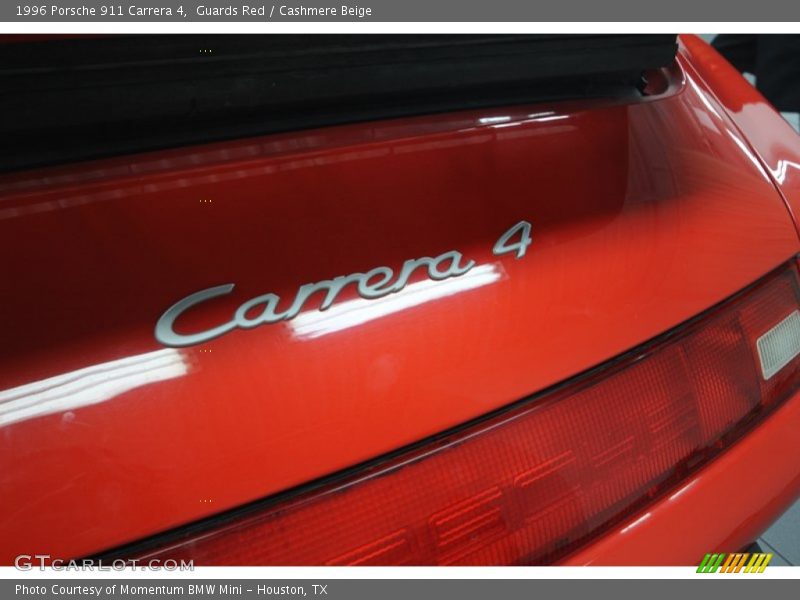 Guards Red / Cashmere Beige 1996 Porsche 911 Carrera 4