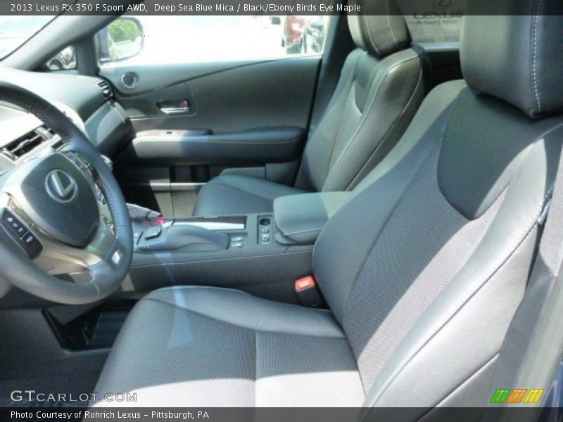 Deep Sea Blue Mica / Black/Ebony Birds Eye Maple 2013 Lexus RX 350 F Sport AWD