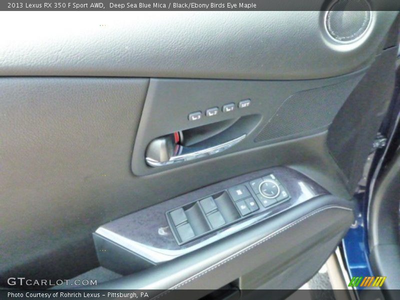Deep Sea Blue Mica / Black/Ebony Birds Eye Maple 2013 Lexus RX 350 F Sport AWD