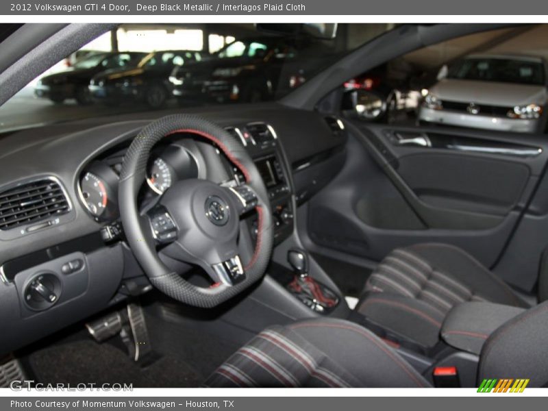 Deep Black Metallic / Interlagos Plaid Cloth 2012 Volkswagen GTI 4 Door