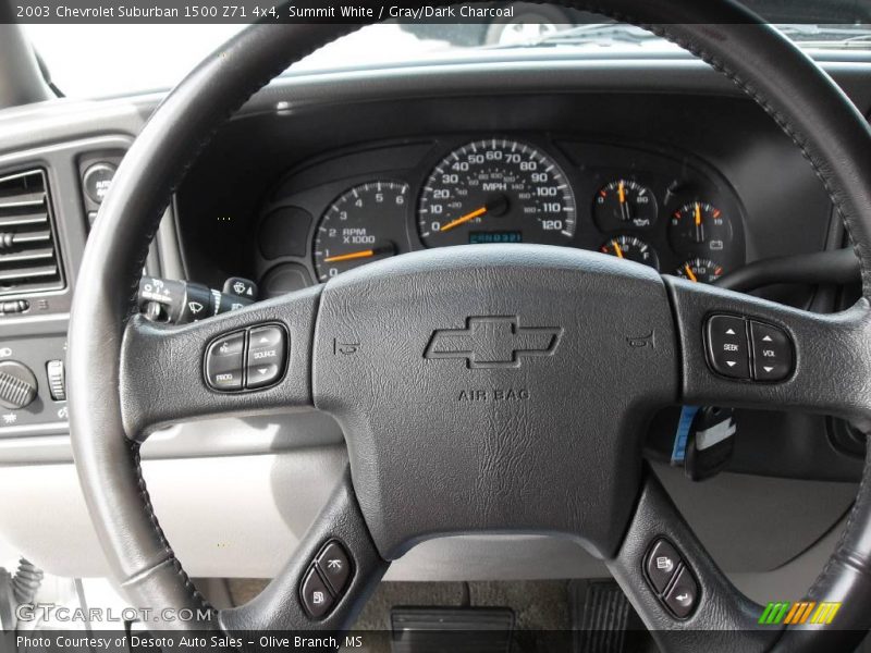 Summit White / Gray/Dark Charcoal 2003 Chevrolet Suburban 1500 Z71 4x4