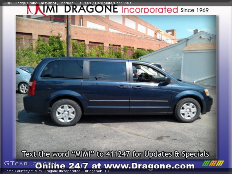 Modern Blue Pearl / Dark Slate/Light Shale 2008 Dodge Grand Caravan SE