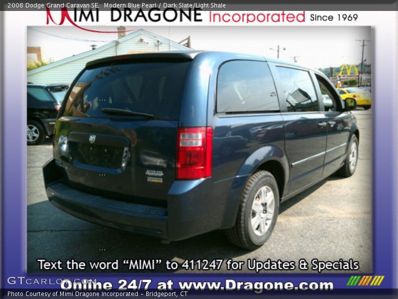 Modern Blue Pearl / Dark Slate/Light Shale 2008 Dodge Grand Caravan SE