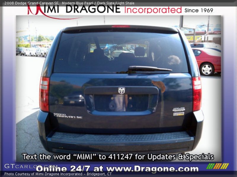 Modern Blue Pearl / Dark Slate/Light Shale 2008 Dodge Grand Caravan SE
