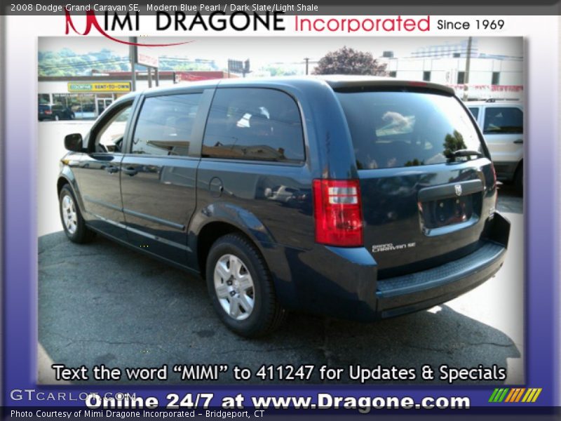 Modern Blue Pearl / Dark Slate/Light Shale 2008 Dodge Grand Caravan SE