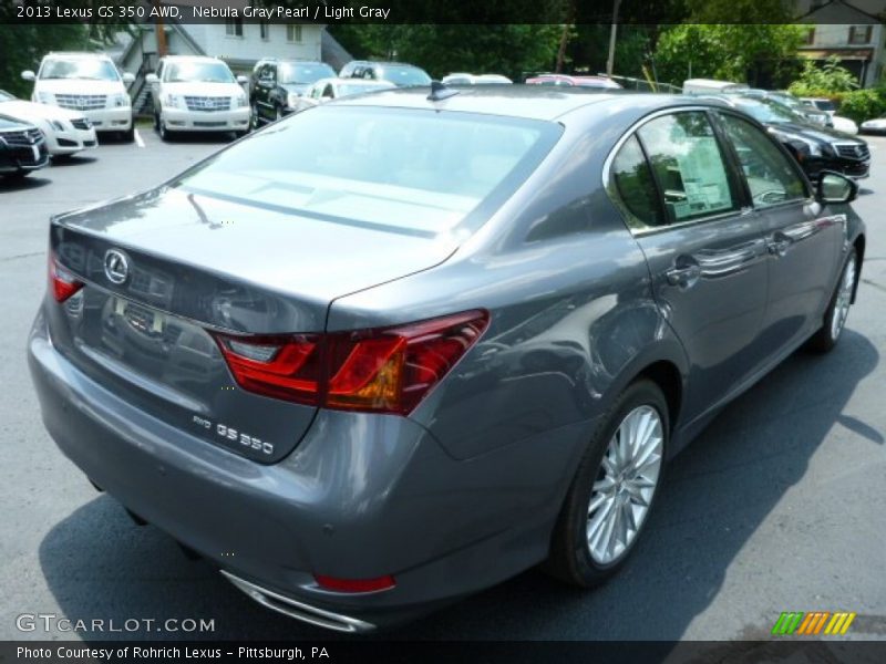 Nebula Gray Pearl / Light Gray 2013 Lexus GS 350 AWD