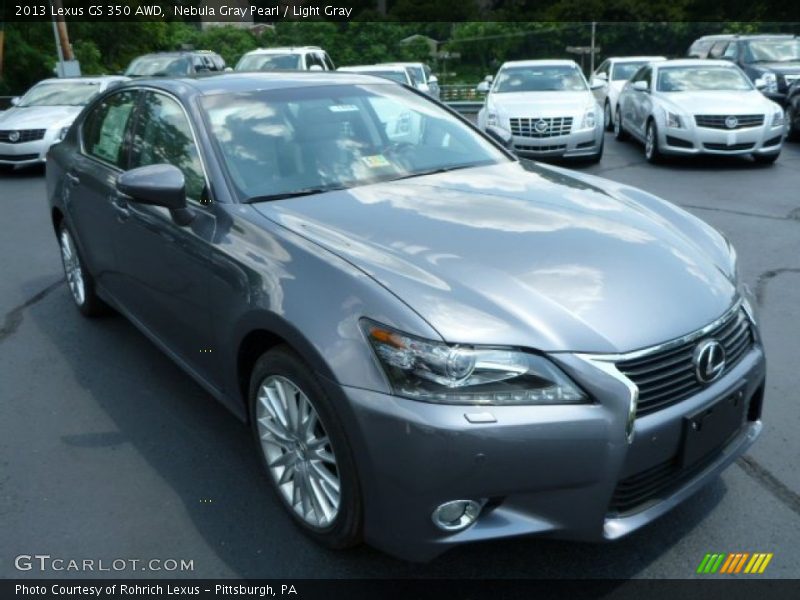 Nebula Gray Pearl / Light Gray 2013 Lexus GS 350 AWD