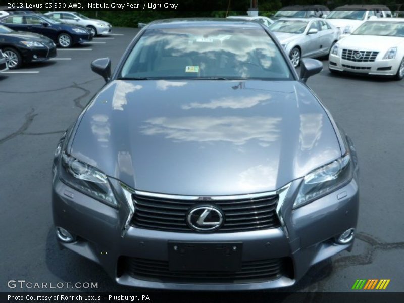 Nebula Gray Pearl / Light Gray 2013 Lexus GS 350 AWD