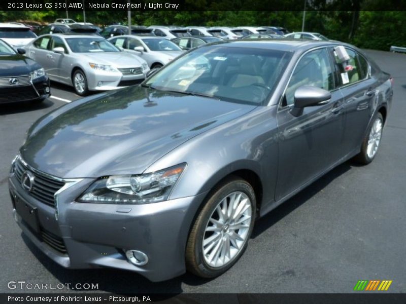 Nebula Gray Pearl / Light Gray 2013 Lexus GS 350 AWD