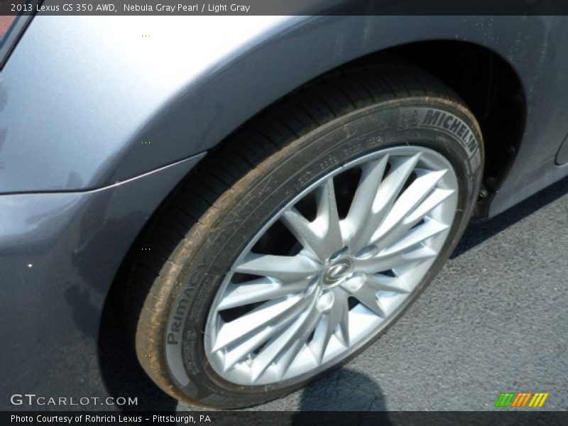 Nebula Gray Pearl / Light Gray 2013 Lexus GS 350 AWD