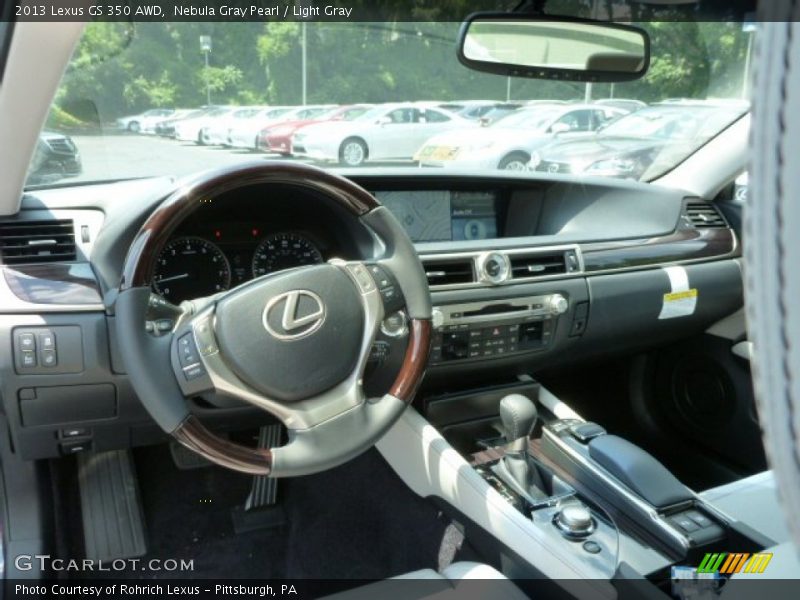 Nebula Gray Pearl / Light Gray 2013 Lexus GS 350 AWD