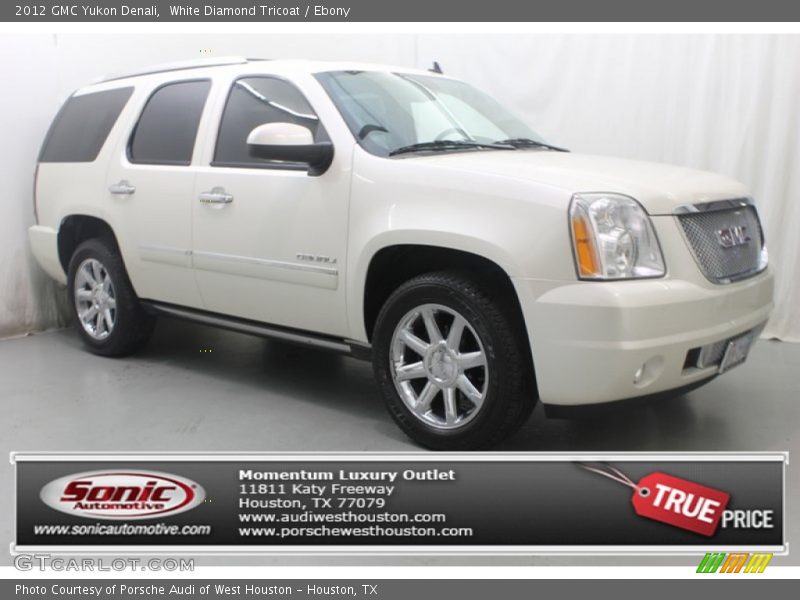 White Diamond Tricoat / Ebony 2012 GMC Yukon Denali