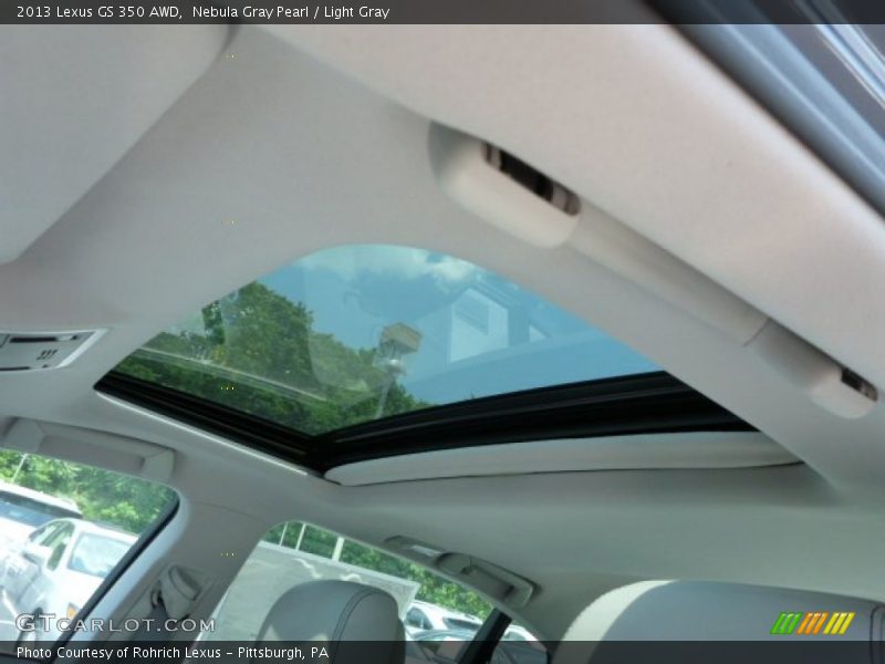 Nebula Gray Pearl / Light Gray 2013 Lexus GS 350 AWD