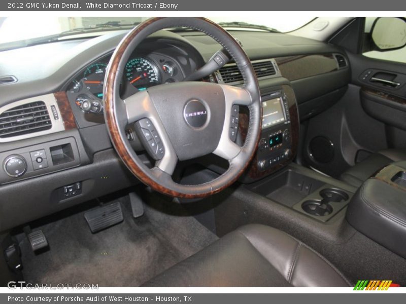 White Diamond Tricoat / Ebony 2012 GMC Yukon Denali