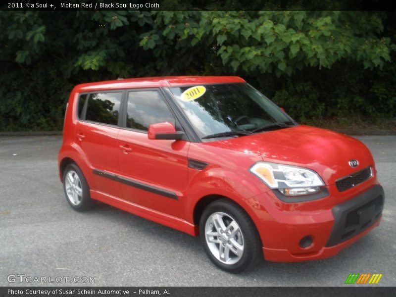 Molten Red / Black Soul Logo Cloth 2011 Kia Soul +