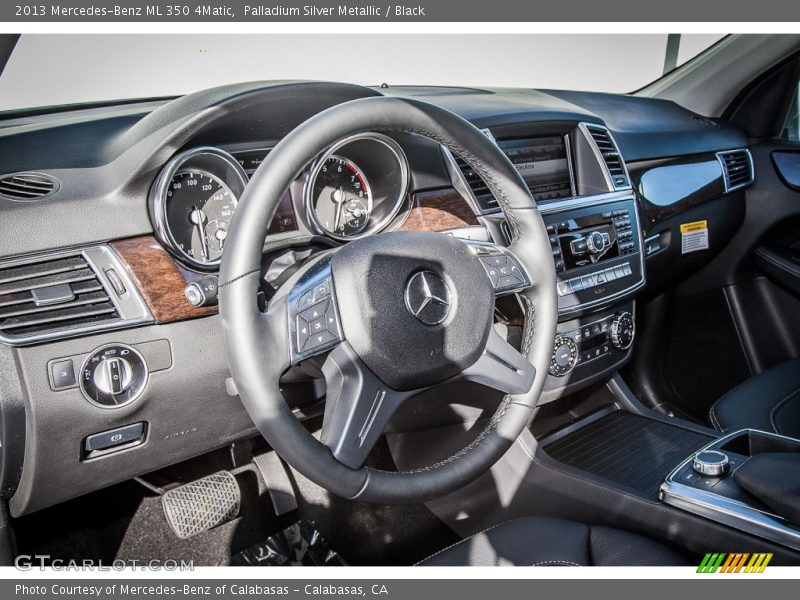 Palladium Silver Metallic / Black 2013 Mercedes-Benz ML 350 4Matic