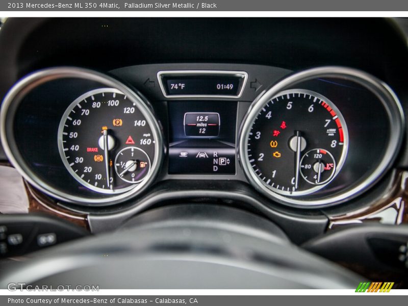 Palladium Silver Metallic / Black 2013 Mercedes-Benz ML 350 4Matic