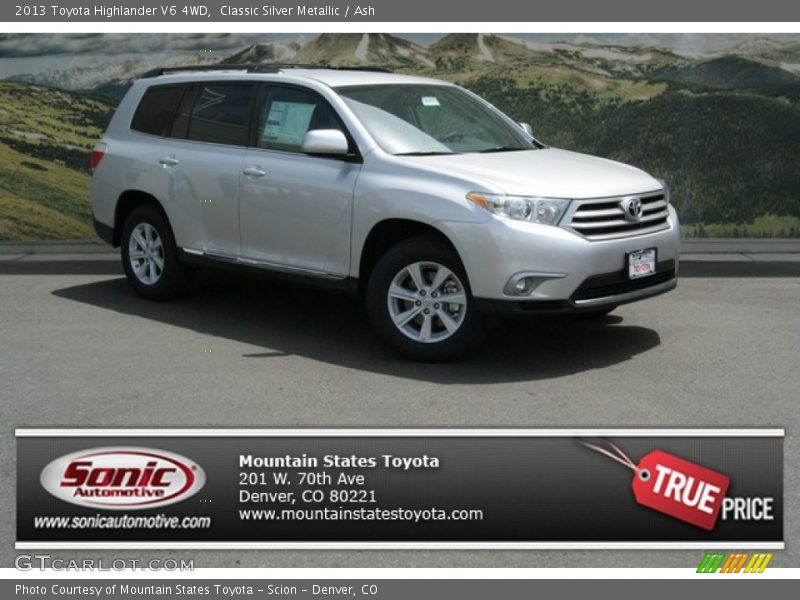 Classic Silver Metallic / Ash 2013 Toyota Highlander V6 4WD