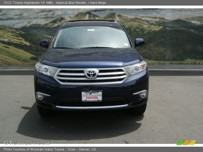 Nautical Blue Metallic / Sand Beige 2013 Toyota Highlander V6 4WD