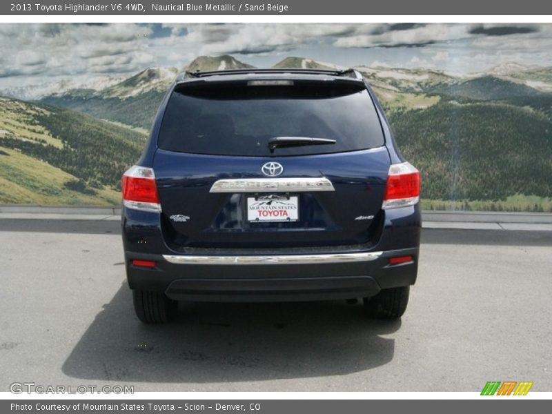 Nautical Blue Metallic / Sand Beige 2013 Toyota Highlander V6 4WD
