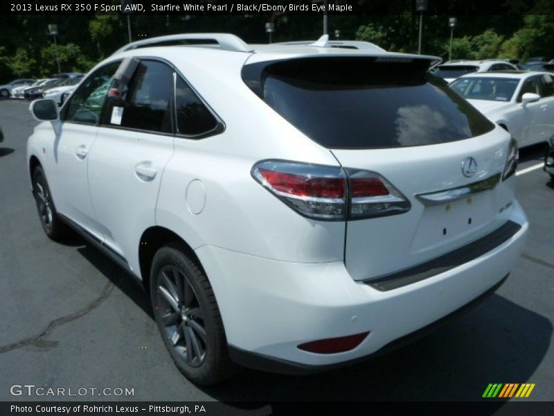 Starfire White Pearl / Black/Ebony Birds Eye Maple 2013 Lexus RX 350 F Sport AWD