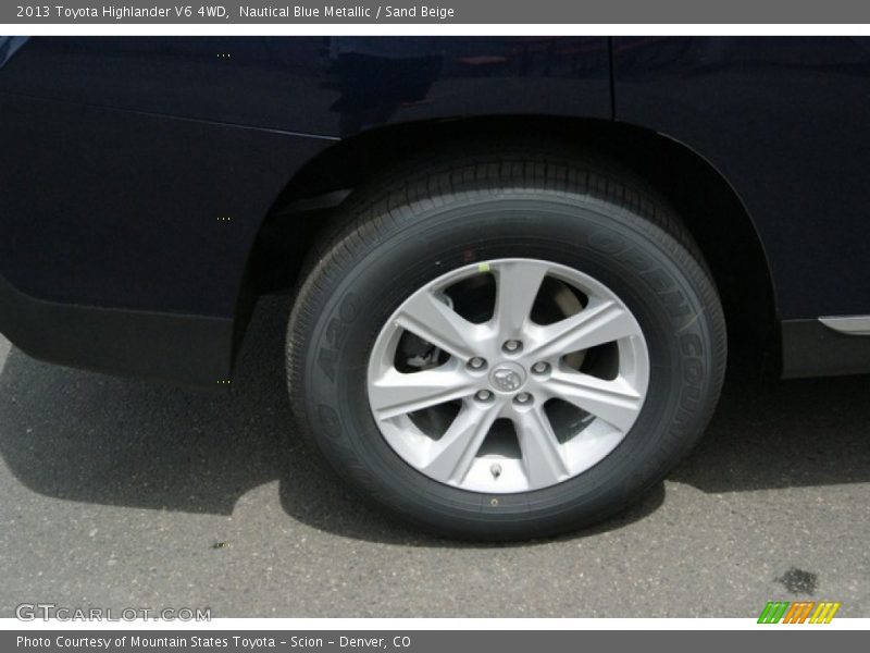 Nautical Blue Metallic / Sand Beige 2013 Toyota Highlander V6 4WD