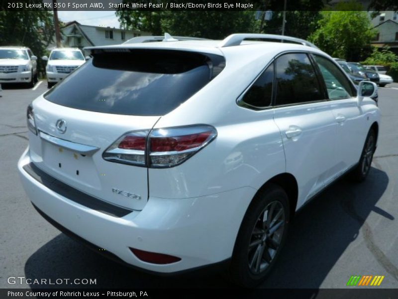 Starfire White Pearl / Black/Ebony Birds Eye Maple 2013 Lexus RX 350 F Sport AWD