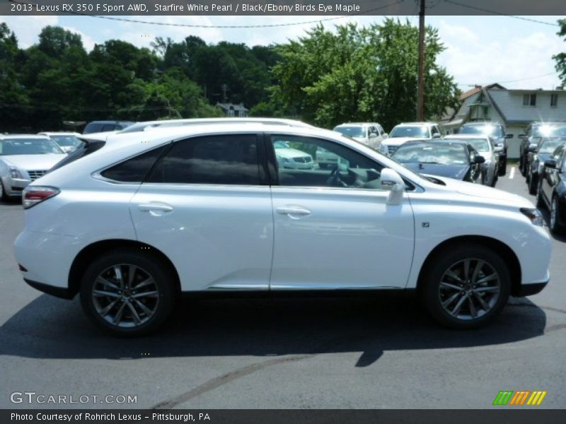 Starfire White Pearl / Black/Ebony Birds Eye Maple 2013 Lexus RX 350 F Sport AWD