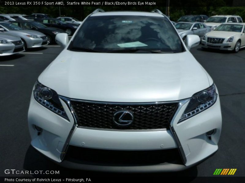 Starfire White Pearl / Black/Ebony Birds Eye Maple 2013 Lexus RX 350 F Sport AWD