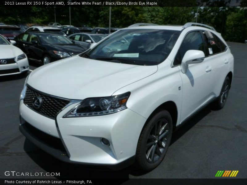 Starfire White Pearl / Black/Ebony Birds Eye Maple 2013 Lexus RX 350 F Sport AWD