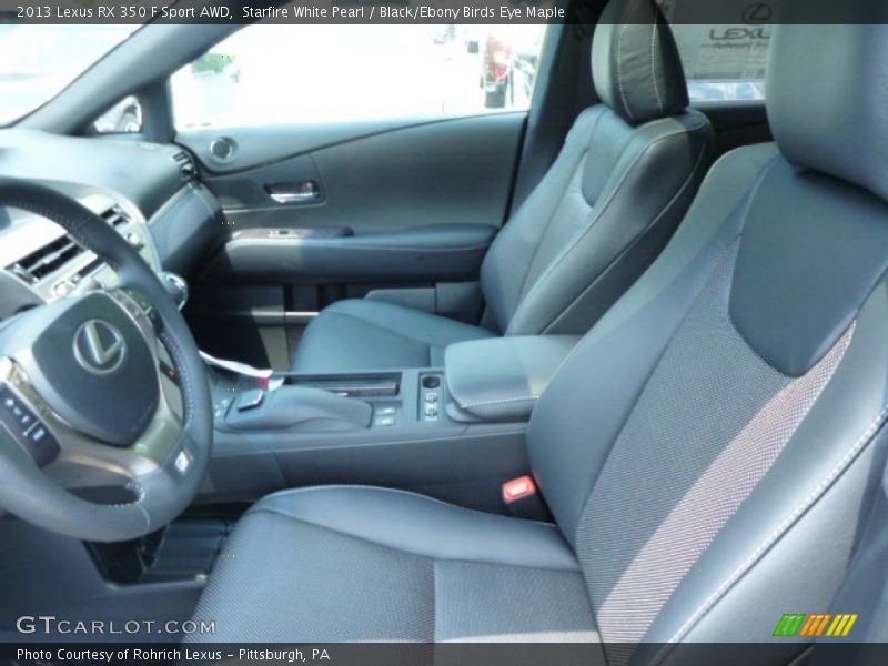 Starfire White Pearl / Black/Ebony Birds Eye Maple 2013 Lexus RX 350 F Sport AWD