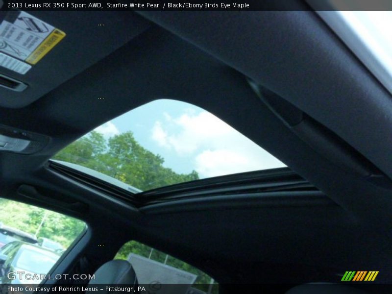 Starfire White Pearl / Black/Ebony Birds Eye Maple 2013 Lexus RX 350 F Sport AWD
