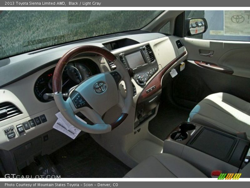 Black / Light Gray 2013 Toyota Sienna Limited AWD