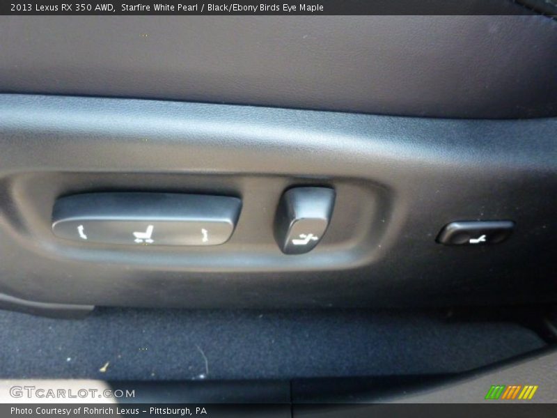 Starfire White Pearl / Black/Ebony Birds Eye Maple 2013 Lexus RX 350 AWD