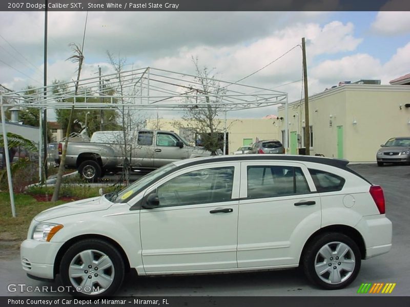 Stone White / Pastel Slate Gray 2007 Dodge Caliber SXT