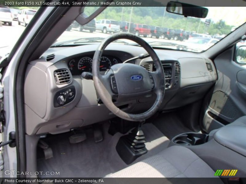 Silver Metallic / Medium Graphite Grey 2003 Ford F150 XLT SuperCab 4x4