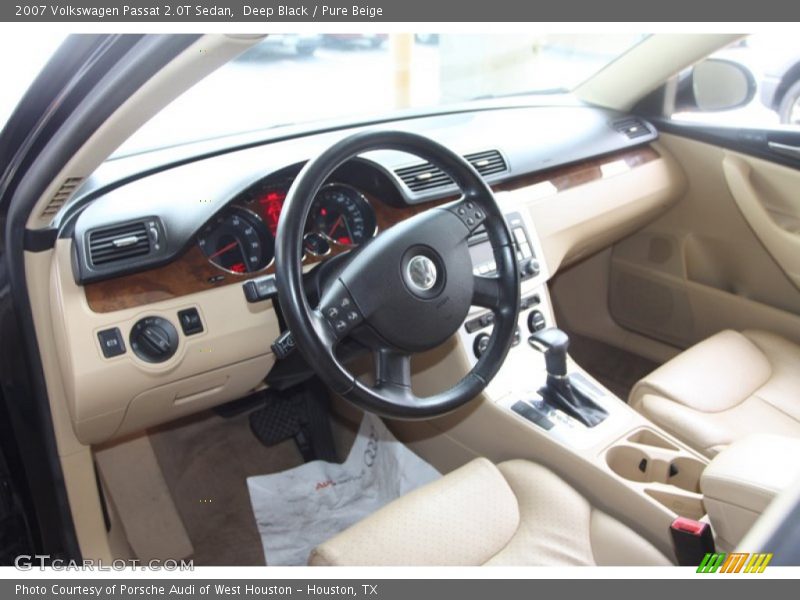 Deep Black / Pure Beige 2007 Volkswagen Passat 2.0T Sedan