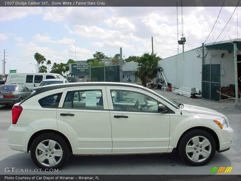 Stone White / Pastel Slate Gray 2007 Dodge Caliber SXT