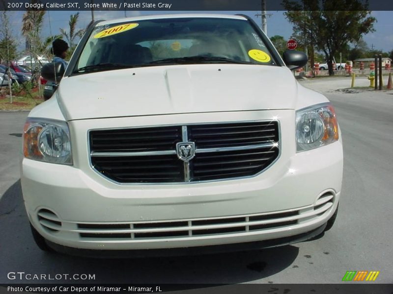 Stone White / Pastel Slate Gray 2007 Dodge Caliber SXT