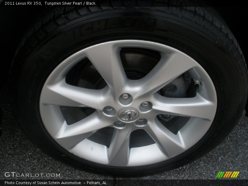 Tungsten Silver Pearl / Black 2011 Lexus RX 350