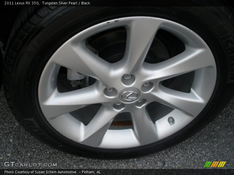 Tungsten Silver Pearl / Black 2011 Lexus RX 350